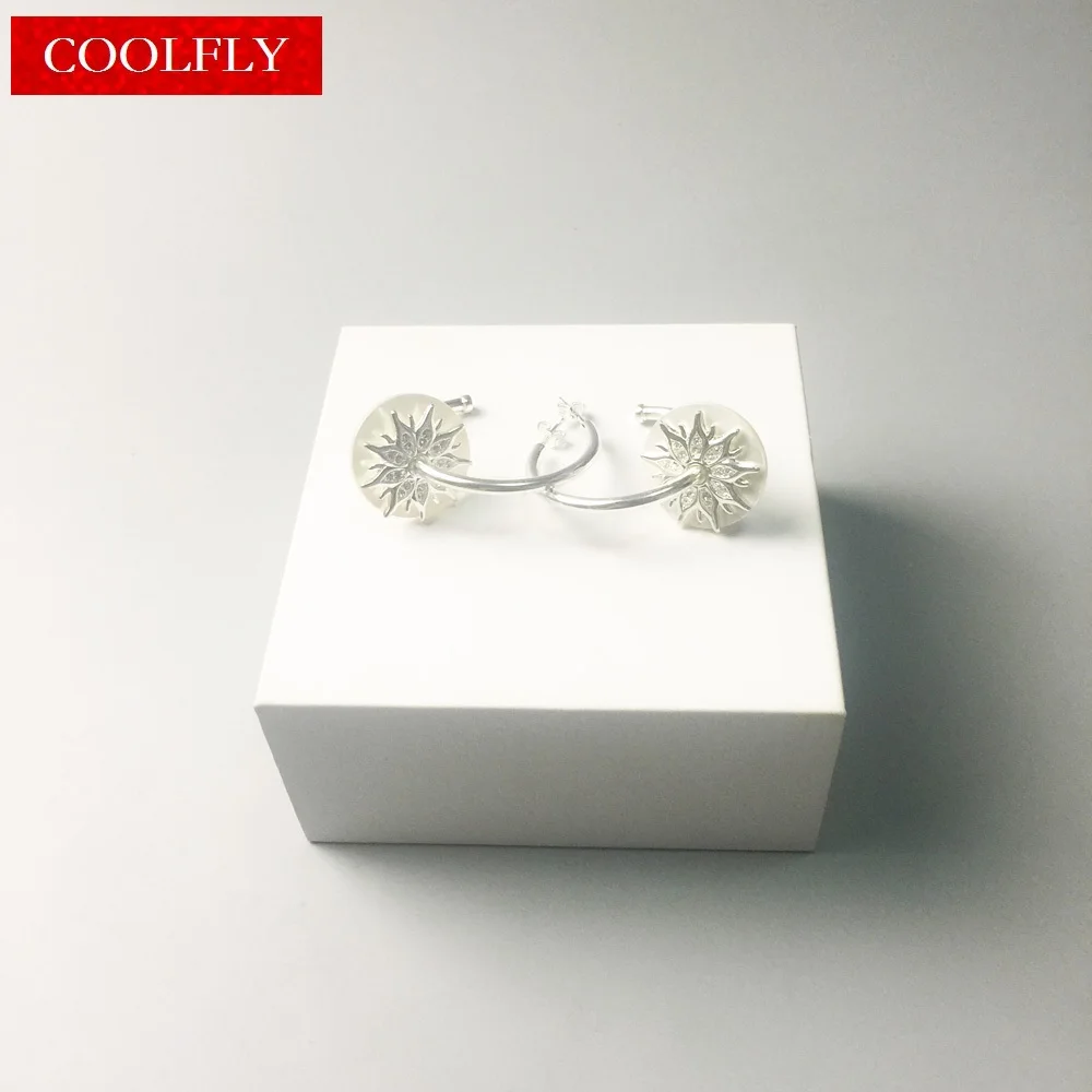 Сияющие серьги-кольца от солнца модный стиль Glam ювелирные изделия для женщин 2018