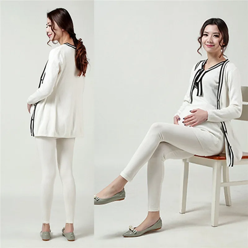 Мягкие регулируемые Леггинсы для беременных женщин Тонкие штаны однотонные