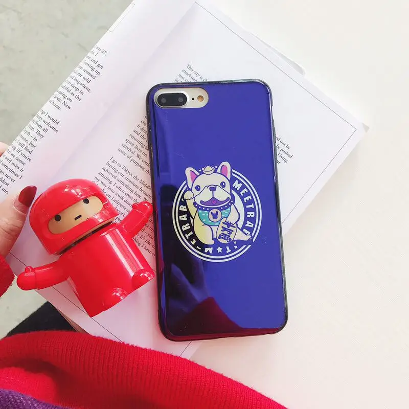 Новая модель чехла для телефона подходит Apple 6 7 8 Plus X Blue Ray мультфильм мягкая