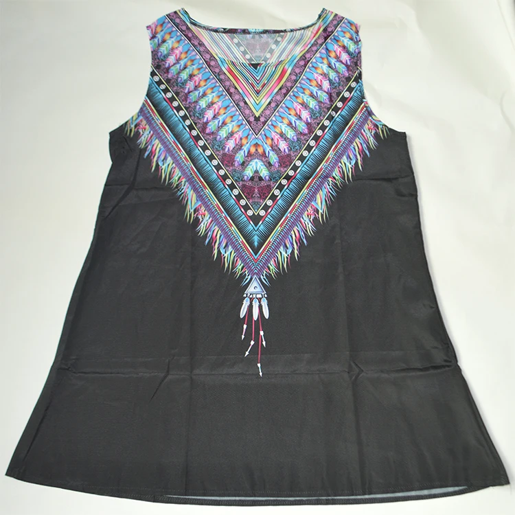 Женское платье без рукавов ECOBROS повседневное свободное в этническом стиле с