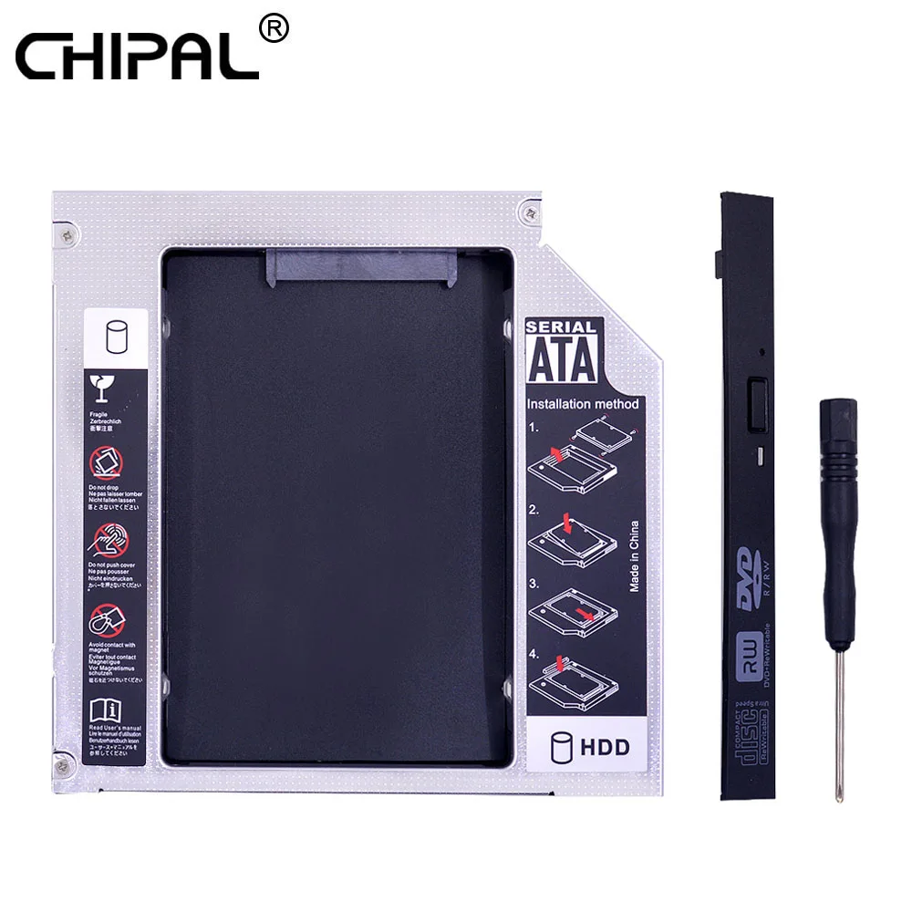 CHIPAL чип PATA IDE для SATA 3,0 12,7 мм 2nd HDD Caddy для 2,5 ''SSD жесткий диск чехол Корпус для ноутбука DVD-rom CD rom OptiBay