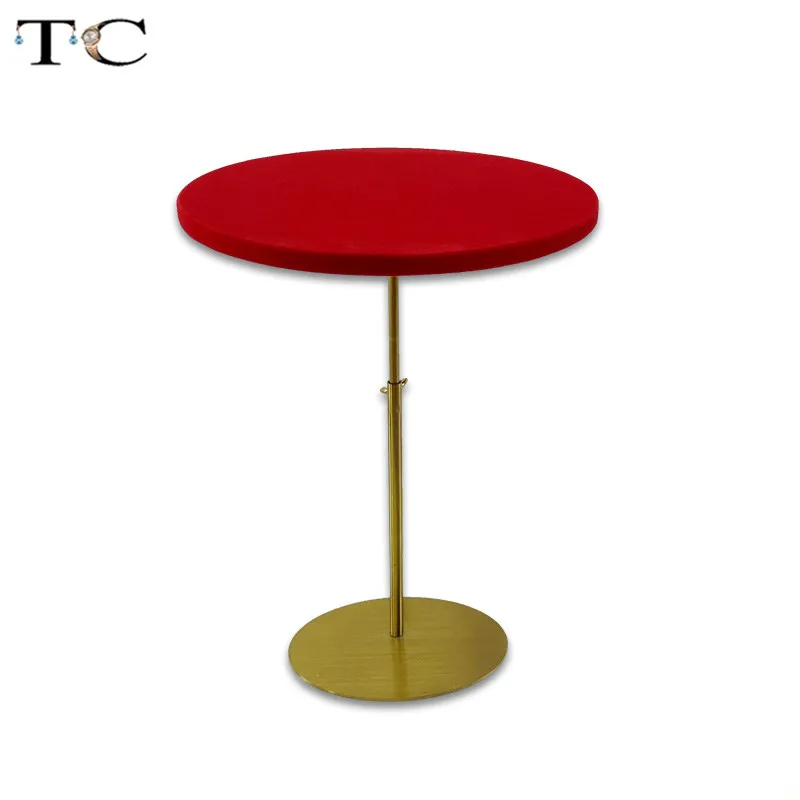 Новейшая золотая металлическая витрина для украшений из искусственной кожи