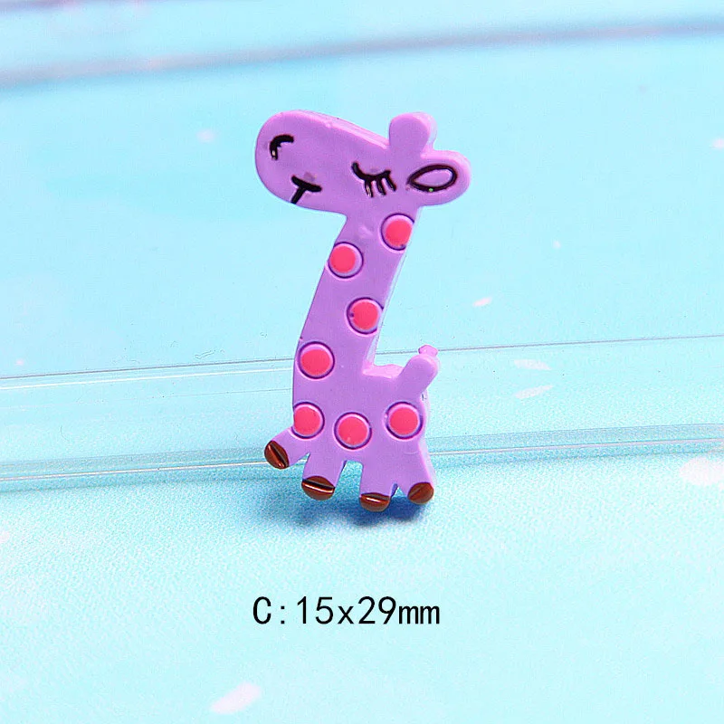 C 10 шт. мультфильм Flatback Смола Кабошон Kawaii кошка собака животные кабошон с плоской задней поверхностью Детские бантики для волос центр DIY Украшение корпуса телефона - Цвет: C