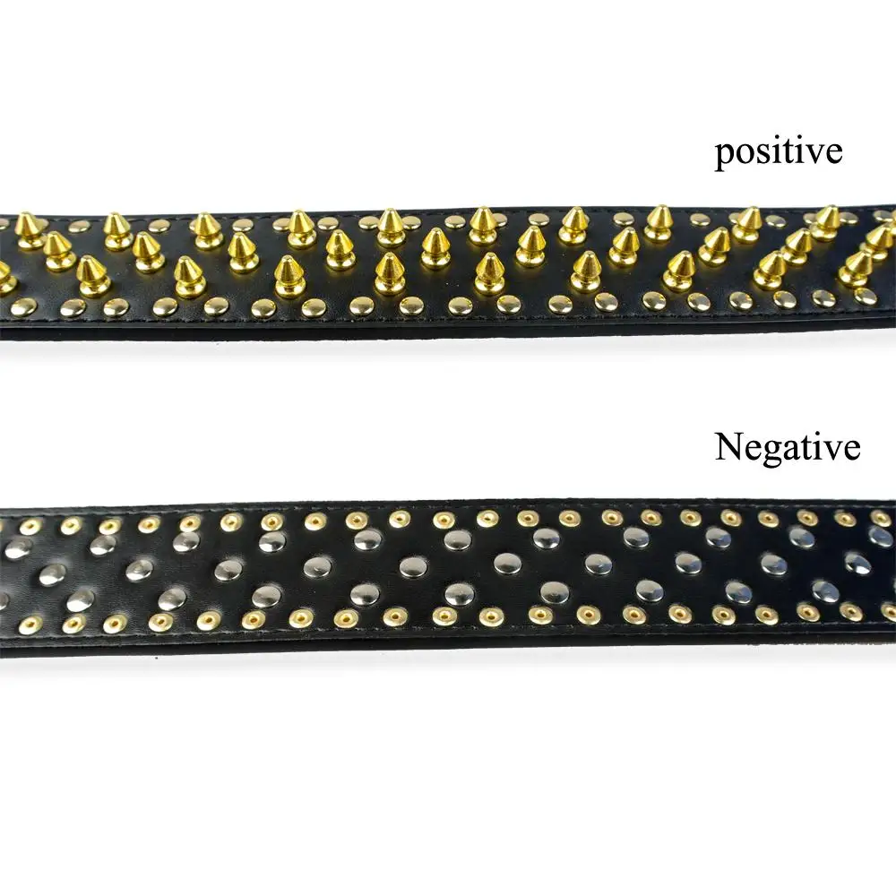 Ошейник для собак из кожи золотистого цвета шириной 2 дюйма средних и больших