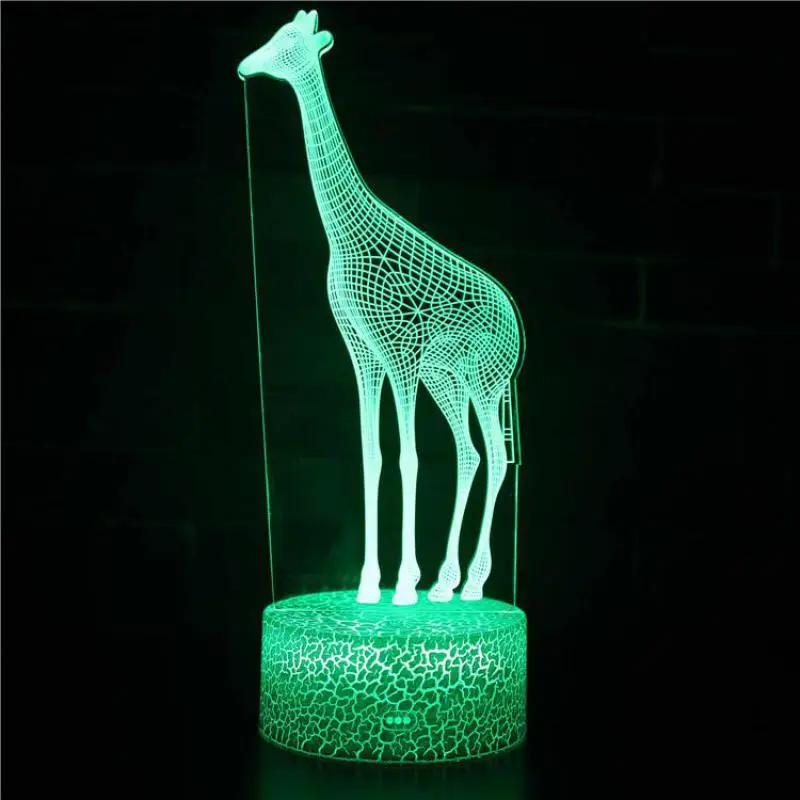 3d цветная светодиодная лампа со слонами рождественские украшения акриловая