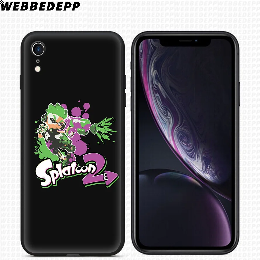 WEBBEDEPP Splatoon 2 Mushroom Girl Soft Silicone Case for iPhone 11 Pro Xr Xs Max X or 10 8 7 6 6S Plus 5 5S SE |