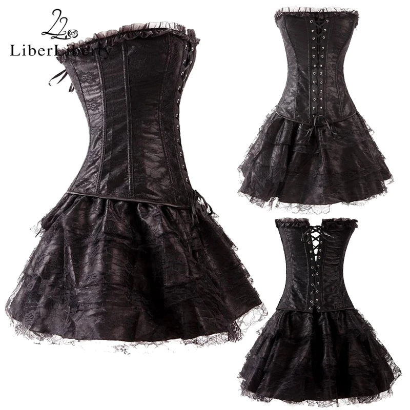 Корсет мини платье полиэстер смесь корсеты 4 цвета кружевные Шейперы нижнее