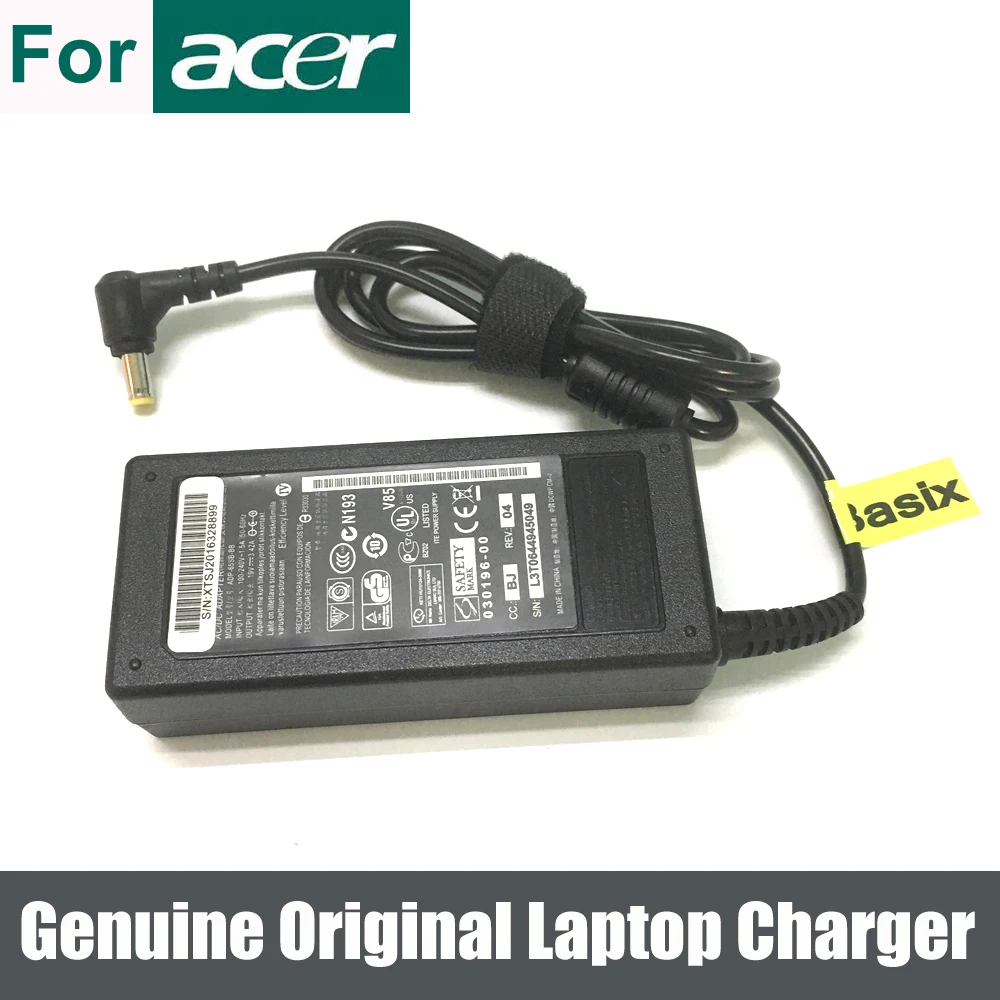 Genuine Original 65W 19V 3.42A AC Adapter Power Supply Cord for Acer Aspire 5251-1513