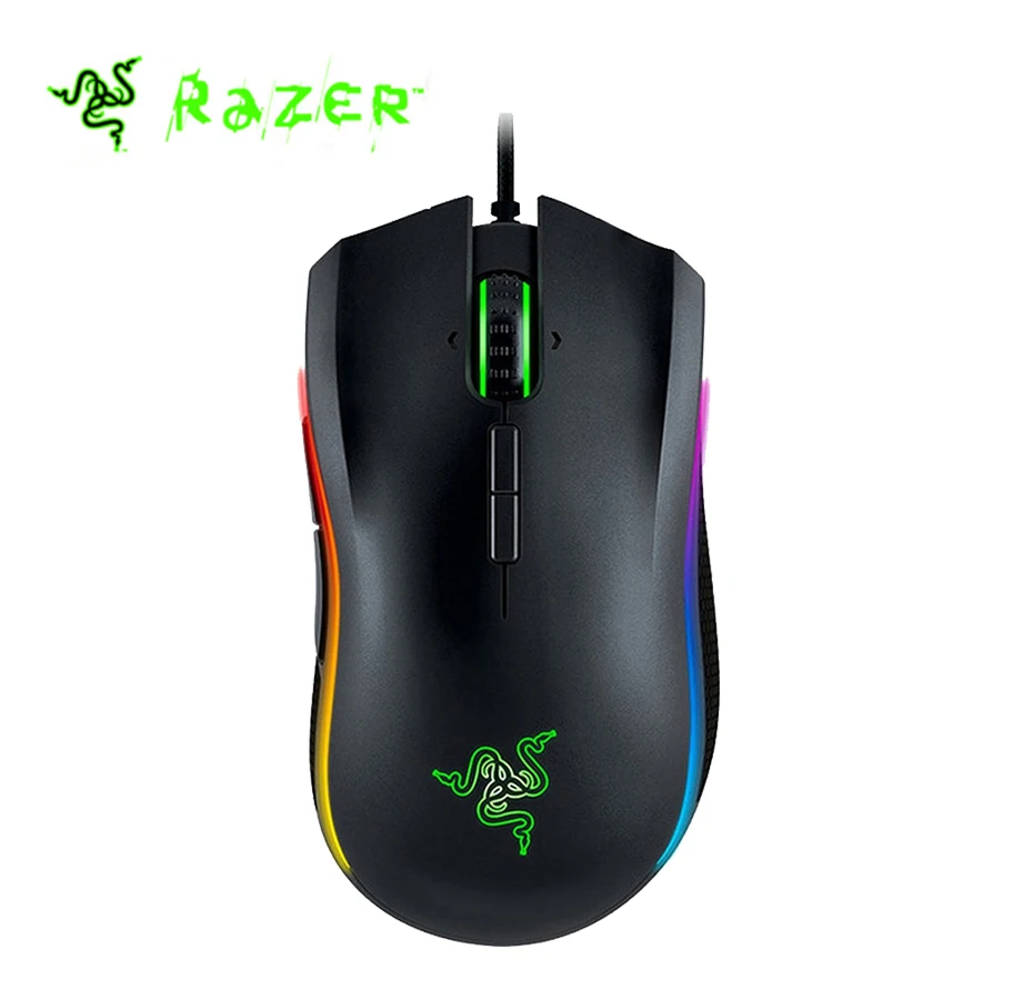 Проводная игровая мышь razer Mamba Elite 5G улучшенный оптический сенсор 16000 9 Кнопок dpi RGB
