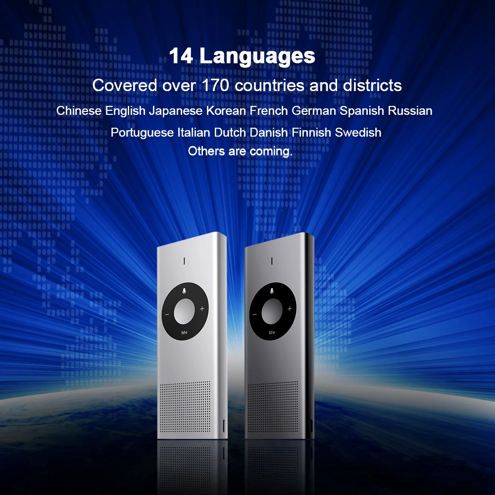 Xiaomi Voice Translator Moyu AI портативный мини-переводчик 14 Язык s microsoft Translation Engine Поддержка русского языка