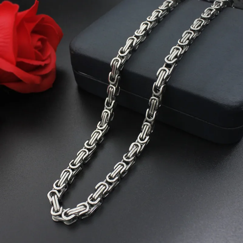 Цепочка мужская Византийская из нержавеющей стали 5/7 мм 50/55 см | Украшения и
