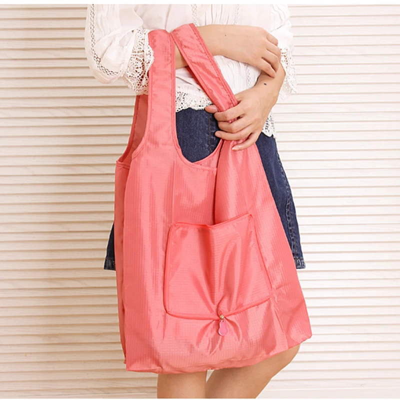 Складная сумка для покупок супермаркета многоразовая женская на плечо