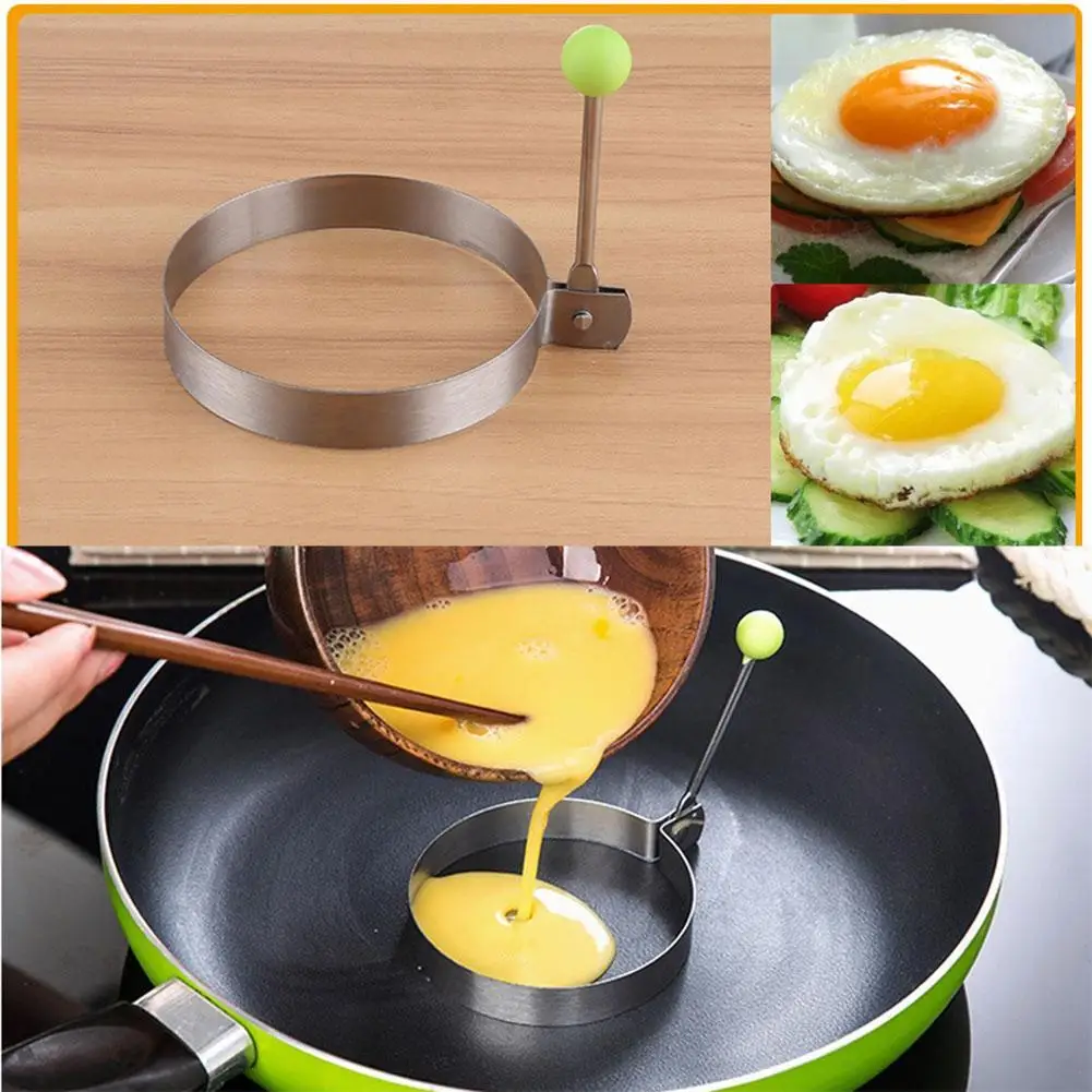 1PC Stainless Steel Egg Shaper Fried Mold Cooking Tools Pancake Mould Ring Round Kitchen Tool Gadget Non-stick | Дом и сад