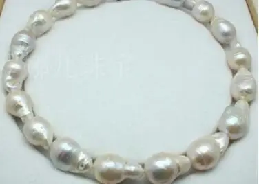 18 22 мм натуральное жемчужное ожерелье в стиле барокко из южного моря белого