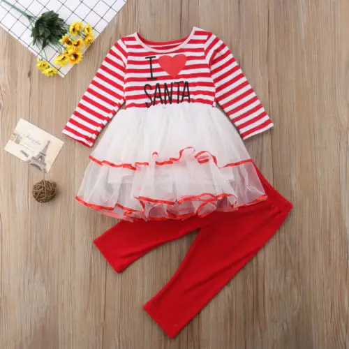 Детские весенне-осенние хлопковые рождественские повседневные комплекты одежды