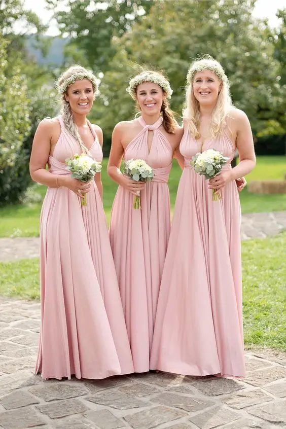 Подружки невесты разделены деревенские платья подружек Belle Кружева отделяет