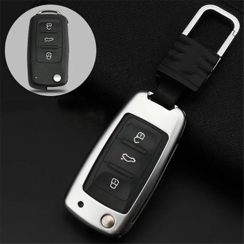 Цинковый сплав чехол для автомобильного ключа VW Polo Golf Passat Beetle Caddy T5 Up Eos Tiguan Skoda A5 SEAT