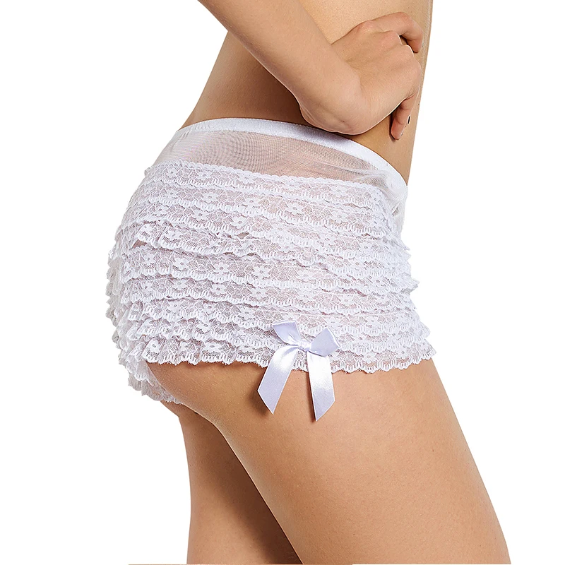 Comeondear PA5077 сексуальные трусики красивые белые кружевные трусики Новое модное нижнее белье трусики с оборками женское белье трусы большого размера