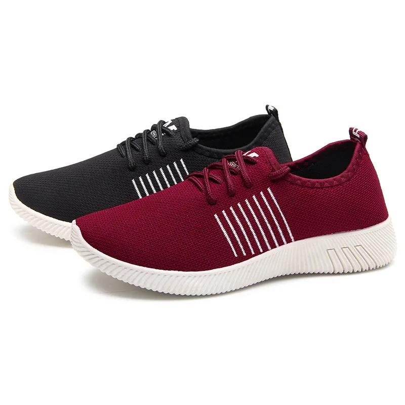 Новинка женская обувь на плоской подошве из сетчатого материала Лоскутная