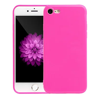 Мягкий Силиконовый противоударный чехол для iPhone 8, 7 Plus, 6s, 6, 5S, SE, чехол для телефона, s, для iPhone X, XS MAX, XR, 6, 6s, чехол - Цвет: Rose Red