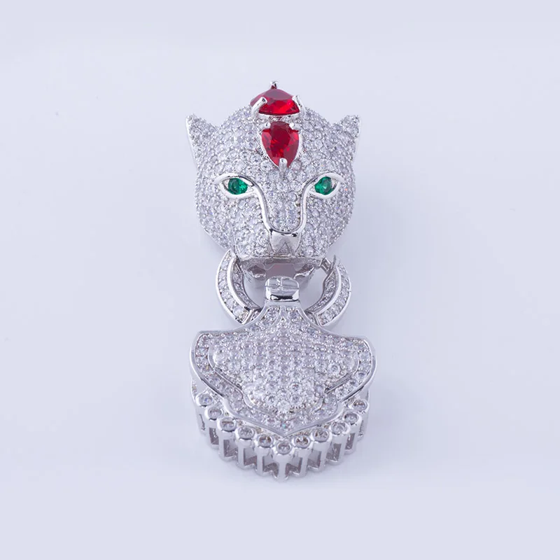 platinum red Горячие трендовые ювелирные изделия Bijoux Циркон пантера плавающие амулеты для браслетов и ожерелья большой микро проложить медные застежки ювелирные изделия Berloque - Окраска металла: platinum red