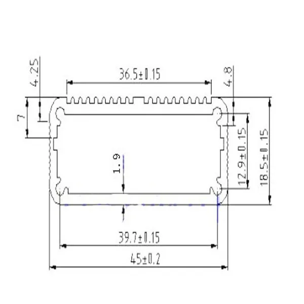 Алюминиевый корпус для электроники szomk pcb алюминиевый экструзионного проекта 1