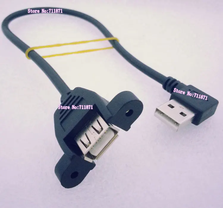 Винт отверстие левый изгиб USB2.0 УДЛИНИТЕЛЬ 90 градусов правый угол Мужской Женский