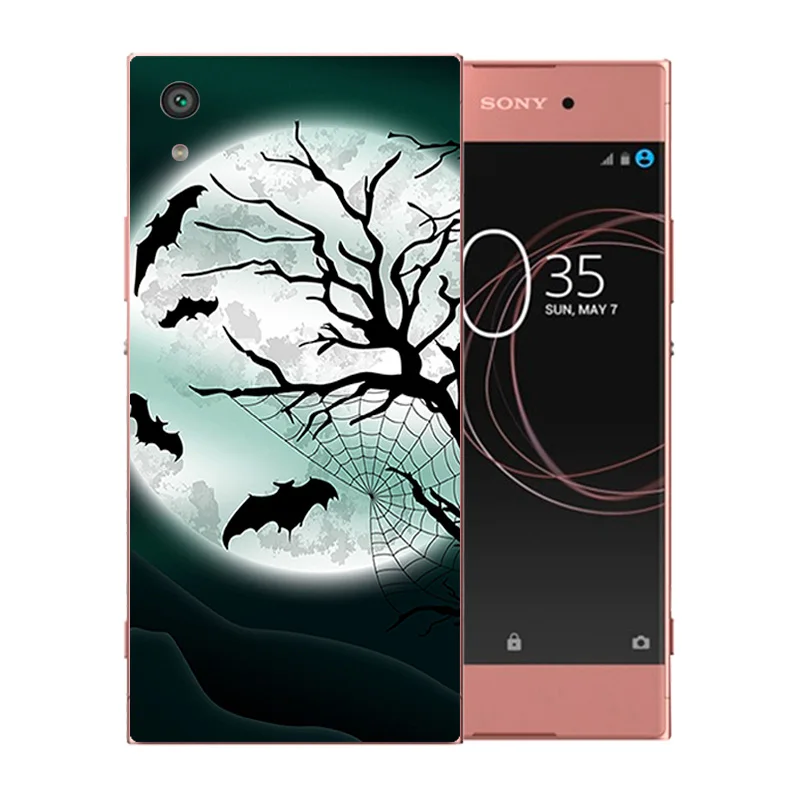 Чехол для телефона космическая Луна узор TPU пара 5 0 дюймов Sony XA1 Coque Xperia Dual G3112 G3116