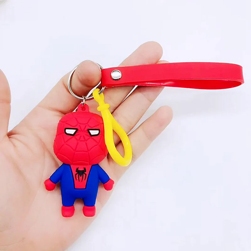 Резиновый фильм Marvel Мстители герой брелок кольцо Супермен Капитан Америка