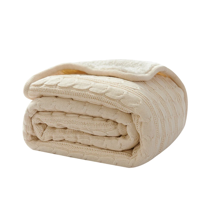 Lamb Blanket Thickened Knitted In Winter Single Slim Quilt Dormitory Air-conditioned For Office Nap | Дом и сад