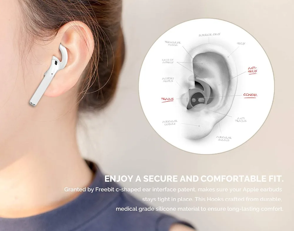 2 пары ушных вкладышей для Apple Airpods, силиконовый чехол для наушников, чехол для хранения наушников Airpods, аксессуары для наушников
