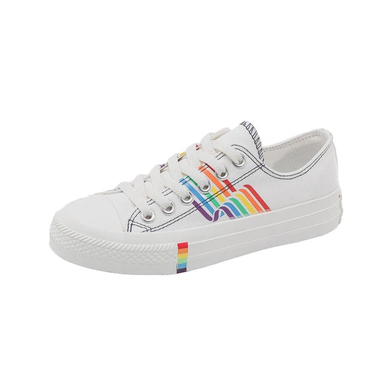 Радужная текстильная обувь 2019 г. Весенне-летние трендовые стильные модные