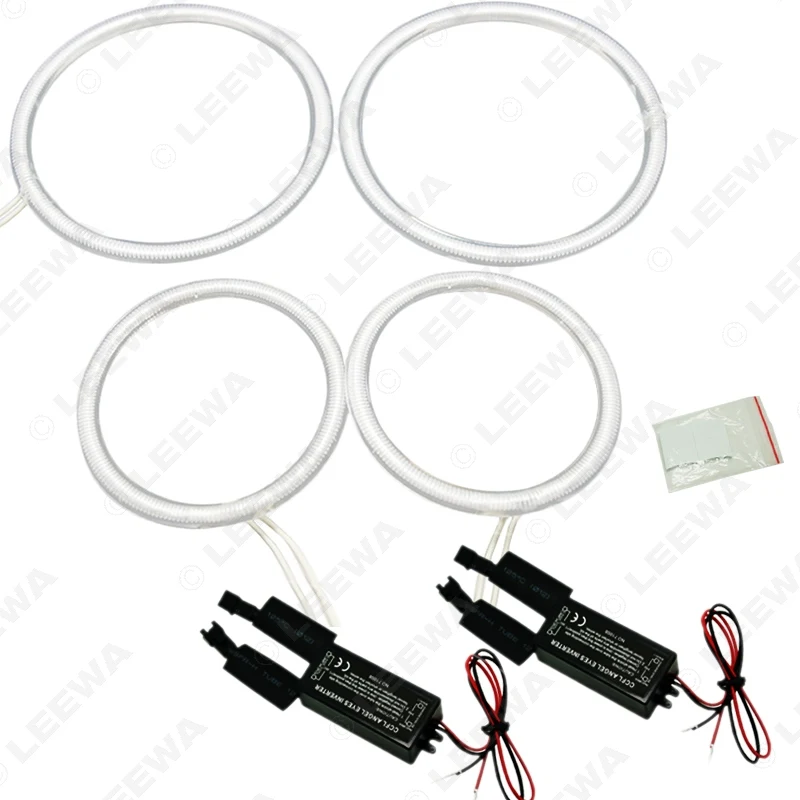 LEEWA 2X94MM 2X126MM Car DRL CCFL Angel Eyes Light Halo Rings Kits For Volkswagen Golf 5 Styling Headlight White #4850 | Автомобили и