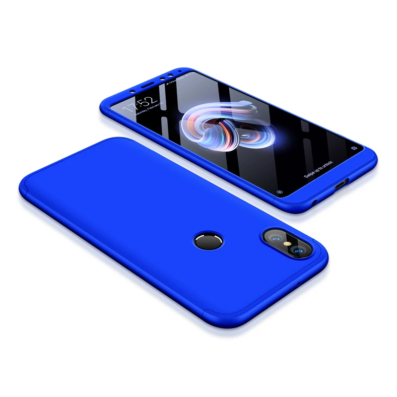 Blue Для Xiao mi Red mi Note 5 Pro Чехол 6A 6 Pro полный защитный чехол для Xiaomi mi A2 6X Max 3 Poco F1 8 Lite 8x SE чехол Гибридный Броня - Цвет: Blue