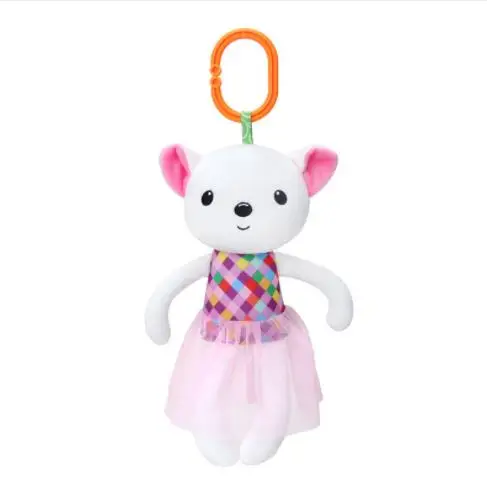 pink Погремушка игрушки для ребенка милый щенок пчела коляска игрушка погремушки мобильный для детской кровати коляска 0-12 месяцев Младенческая игрушка висящая над кроватью - Цвет: pink