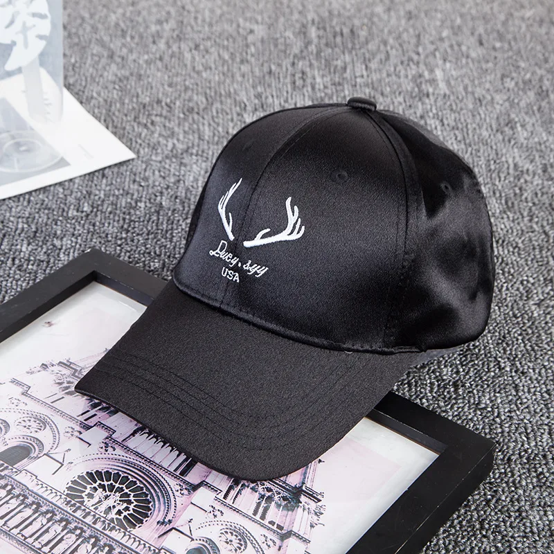 Новая Корейская бейсбольная кепка мужская и женская с вышитыми рогами буквенным