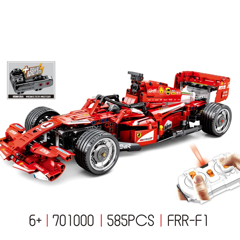 radio 2.4Ghz Remote control building block Italia famous horse logo Ferra FRR F1 racing team speed champion model bricks rc toy | Игрушки и