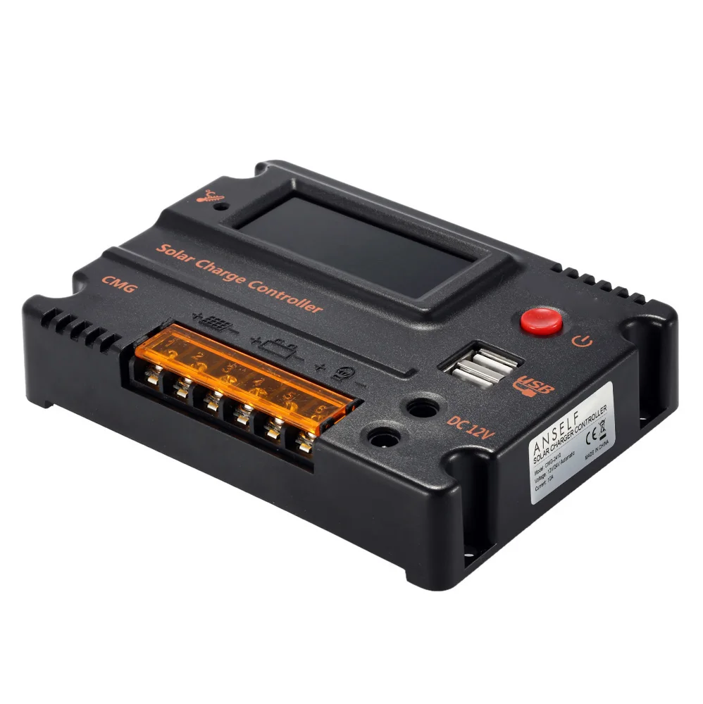 10A 20A 12V 24V ЖК-дисплей за максимальной точкой мощности, Солнечный контроллер заряда Панель Батарея Регулятор автоматического переключения защита от перегрузки Температура компенсация