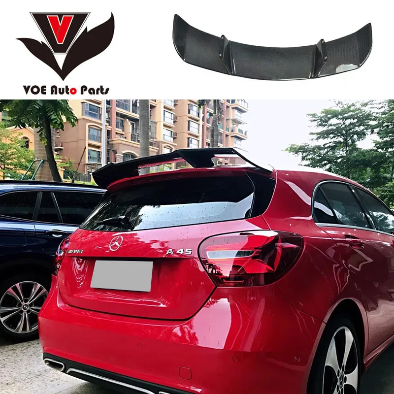 W176 Revozport Стиль карбоновый спойлер заднего крыла для Mercedes-Benz A-class A45 AMG W176 A180 A200 A220 A250 A260 2013