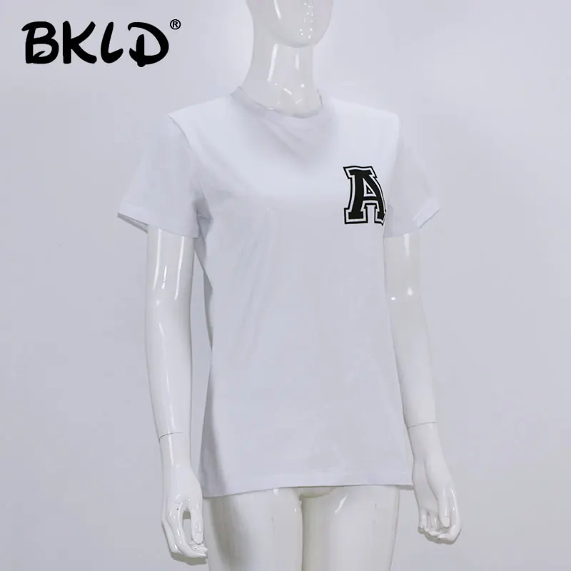 BKLD 2017 летняя парная футболка с круглым вырезом и коротким рукавом повседневные