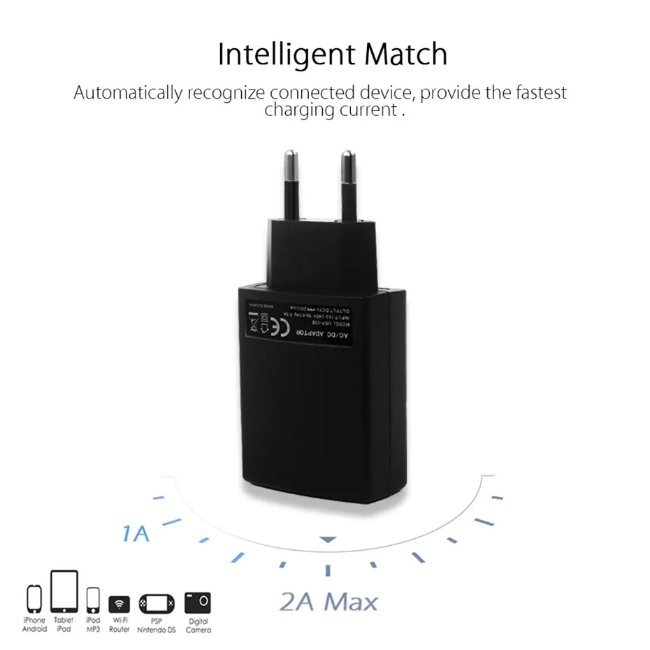 Usb настенное зарядное устройство 5 в 2 а Универсальное для путешествий usb адаптер