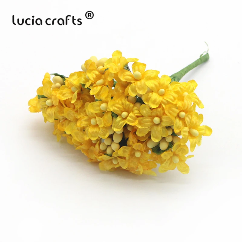 Lucia crafts 1 пачка 115 мм шелковая ткань искусственный букет цветов для Свадебная вечеринка в отеле дома DIY художественное украшение A0402