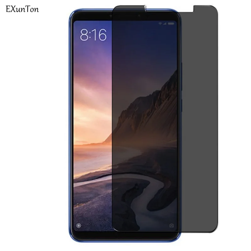EXUNTON для Xiaomi Mi Max 3 2.5D защита экрана из закаленного стекла Max3 Черная защитная