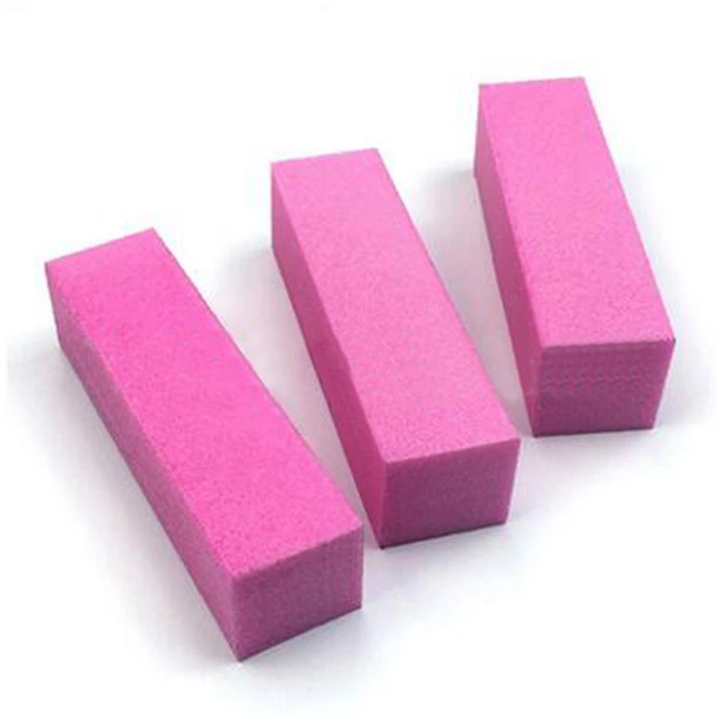 

1pcs/lot High Quality Pro Nail Buffer File Pink Sponge Sandpaper Emery Block Polishing Grinding Manicure Pedicure Sets