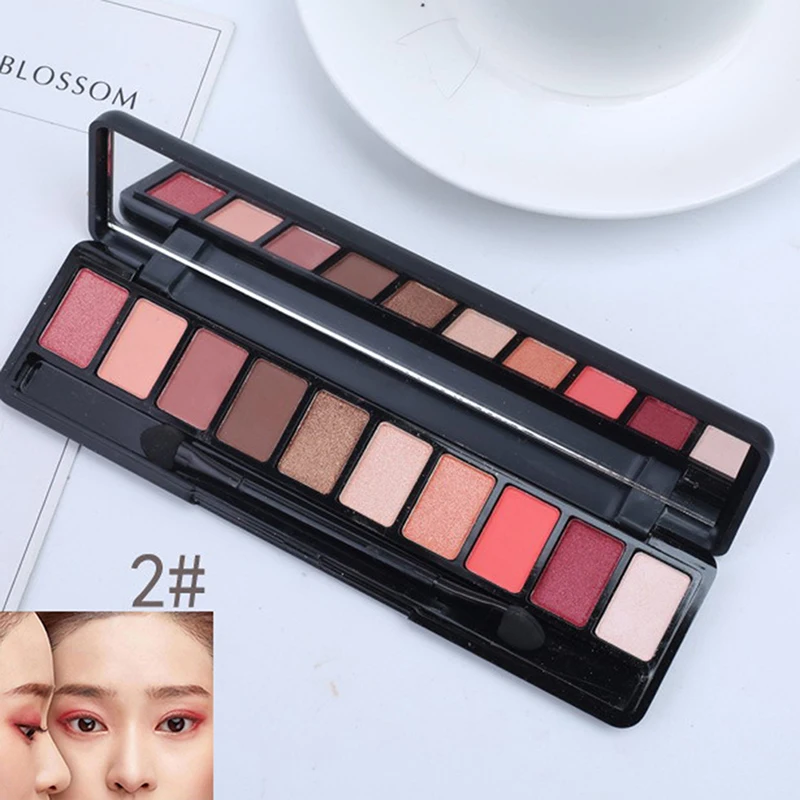 Lameila 10 Color Eyeshadow Palette Matte Tray Eye Makeup supplies |