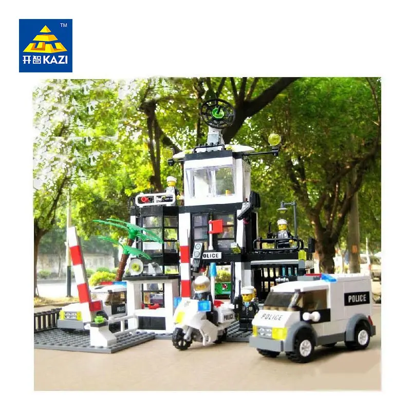 Станция Кази полиции центральный строительные блоки игрушки модель подарок