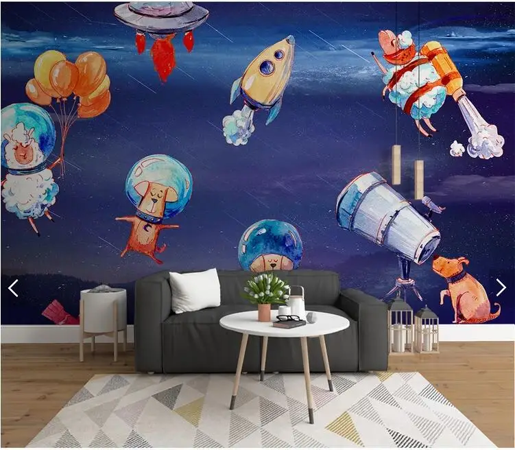 Пользовательские papel сравнению infantil космическое животное росписи для детской
