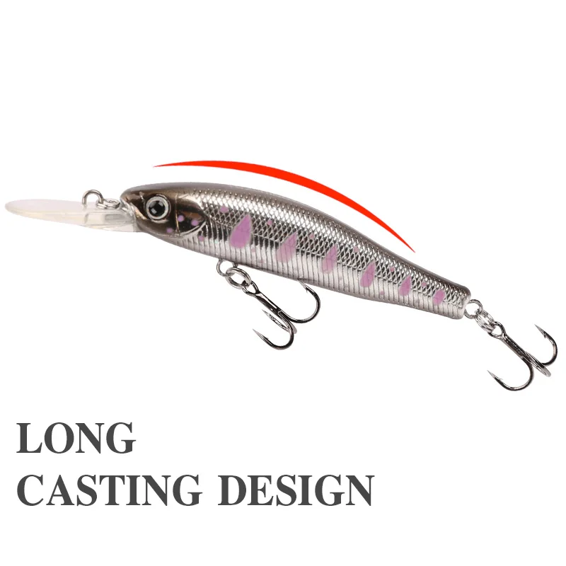 TSURINOYA Minnow Fishing Lure plug DW49 65mm 5.5g 3D Simulated Eyes Magnet Centrifugal | Спорт и развлечения