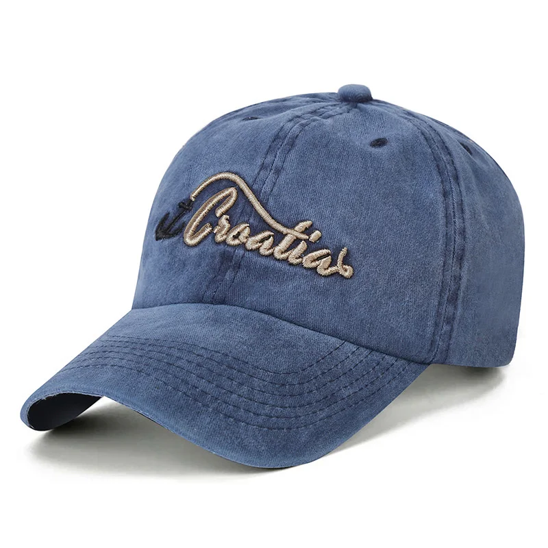 2018 New Washed Baseball Cap Men 100% Cotton Anchor Casual Dad Snapback Hat Women Bone Unisex Letter Visor Trucker Casquette | Аксессуары