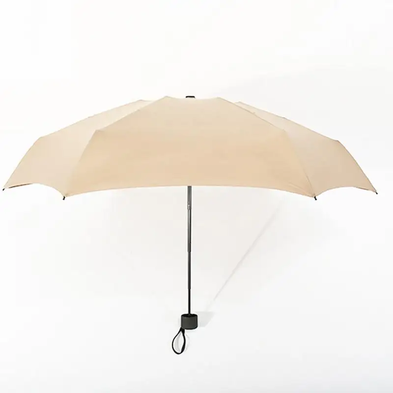 Light Brown noblack Дропшиппинг 180 г мини свежий солнцезащитный 5 складной зонт для дождя и солнца инновационный ультралегкий Зонт складывающийся в карман 18 видов стилей - Цвет: Light Brown noblack